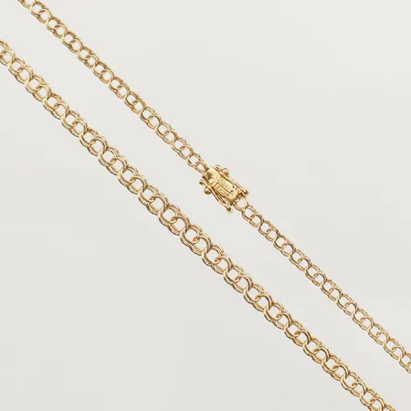 Collier Bismarck doserad längd 47cm bredd 3,1-4,8mm år 1936 18K Vikt: 8,2 g