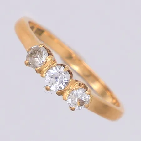 Ring vita stenar stl:16½ Thomasson år 1939, 18K Vikt: 2,5 g