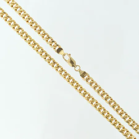 Kedja Pansar längd 60,5cm bredd 5,5mm ihålig 18K. Vikt: 19,8 g