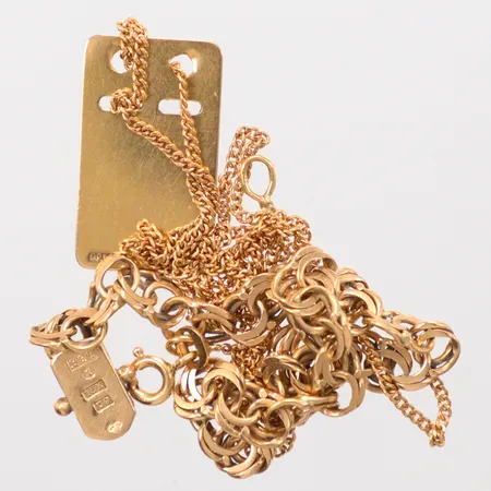Parti guld, defekt, trasigt, gravyr, 18K Vikt: 12,3 g