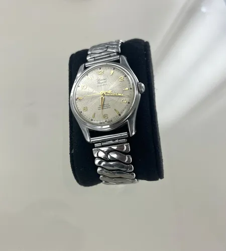 Herrur Lisona Regent Incabloc Waterproof Antimagnetic 21 jewels, diam 34 mm, defekt glas, Klockan fungerar vid enklare test