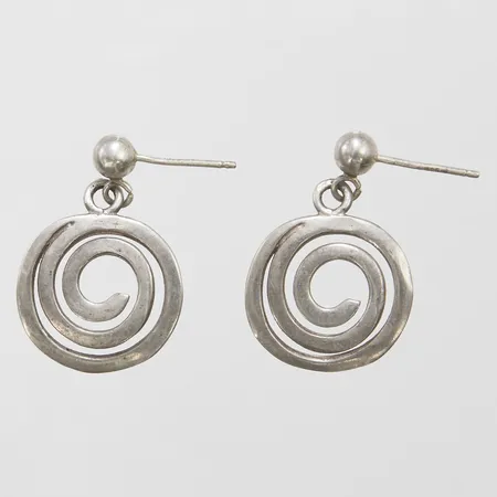 Örhängen spiraler längd: ca.29mm, GHA, saknar snurrebussar, silver 925/1000