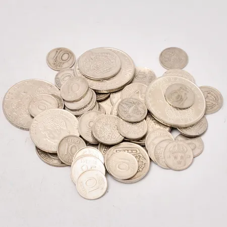 Mynt i silver, 400/1000, 172,3g.