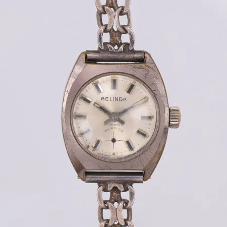 Damur Belinda manuell stål Ø24mm, sekundvisare saknas, går ej, armband X-länk 830/1000 silver