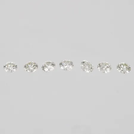 Lösa diamanter ca 7 x 0,07ct W-TCr/Si-P Vikt: 0 g