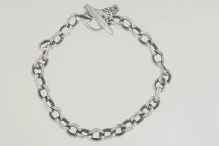 Armband ankar längd 22 cm bredd 8 mm, defekt ögla, silver 925/1000 Vikt: 24 g