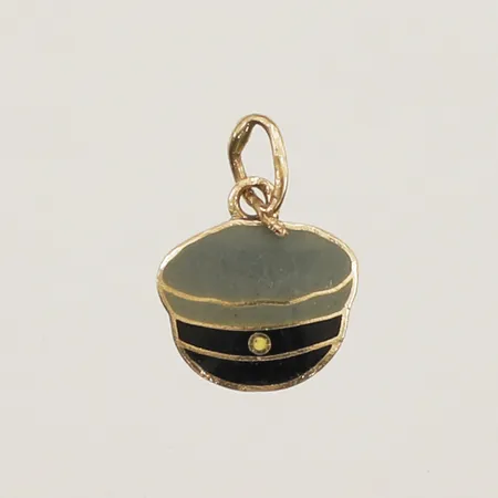 Berlock studentmössa med emalj 9x15mm 18K Vikt: 1 g