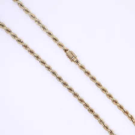 Halskedja Cordell längd 60cm, bredd 6mm förgyllt silver, bruksslitage något slappt lås silver 925/1000 Vikt: 87,8 g