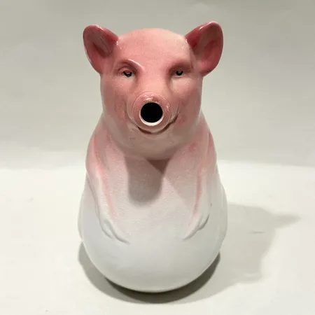 Tillbringare flintgods i form av gris stämplad Göteborg höjd ca 28cm smärre slitage smärre krackeleringar