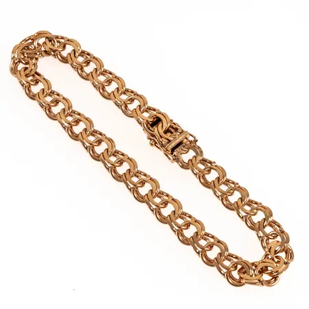Armband Bismarck 21,5cm bredd 8mm, 18K 22,1g.