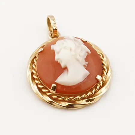 Hänge m camé, 25mm x 20mm, 18k Vikt: 2,7 g