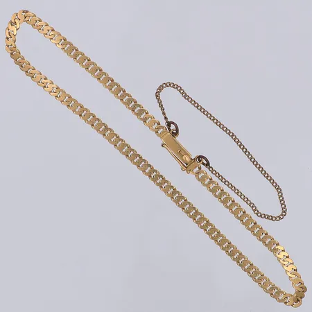 Armband Pansar längd 19cm bredd 3mm Nordiska Juvelaktiebolaget 1948, säkerhetskedja i metall, 18K Vikt: 4,5 g