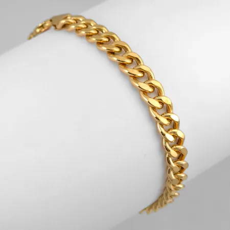 Armband Pansar i 18K guld, ej massiv modell, Guldfynd (GHA), längd 21,0 cm, bredd 7 mm, tjocklek 2,7 mm, fint skick Vikt: 10,9 g