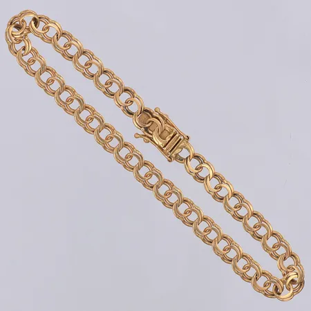 Armband Bismarck längd 19cm bredd 5,4mm Ståhlfors KE, 18K Vikt: 9 g