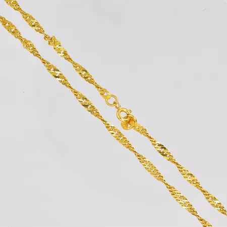 Kedja Singapore längd 54cm bredd 2,8mm 21K Vikt: 8,6 g