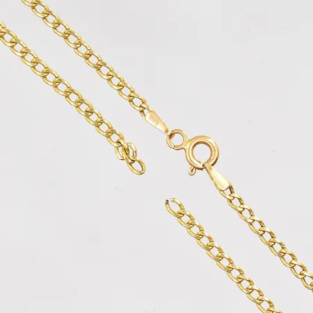 Kedja Pansar längd 40cm bredd 2,1mm trasig länk 18K Vikt: 2,2 g
