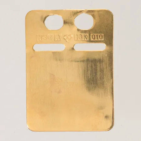 Hänge /Id-bricka, längd 21mm bredd, 14mm (gravyr) 18K,  1,1g 