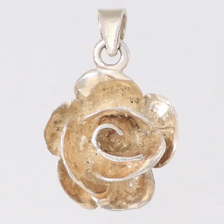 Hänge ros längd ca 25mm, bredd 17mm, 925/1000 silver Vikt: 4 g