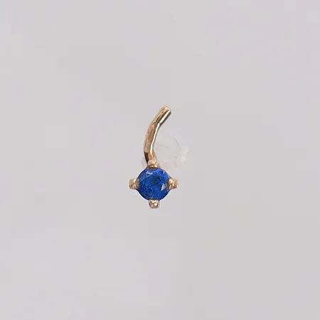 Näspiercing med sten, Ø3mm, 14K  Vikt: 0,2 g