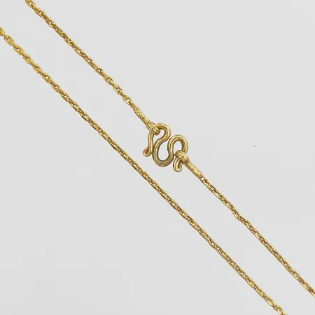 Kedja Ankar längd 44,5cm, bredd 1mm, ojämnheter, ¼ baht, 23K Vikt: 3,8 g