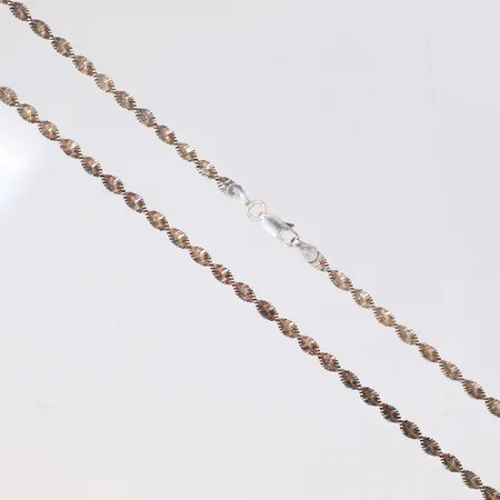 Collier längd 45cm, bredd 3,3mm, GHA, silver 925/1000 Vikt: 7 g
