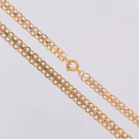 Collier X-länk doserad längd 40,5cm bredd 5-6mm Andersson Juvelerare H, 18K Vikt: 13,3 g