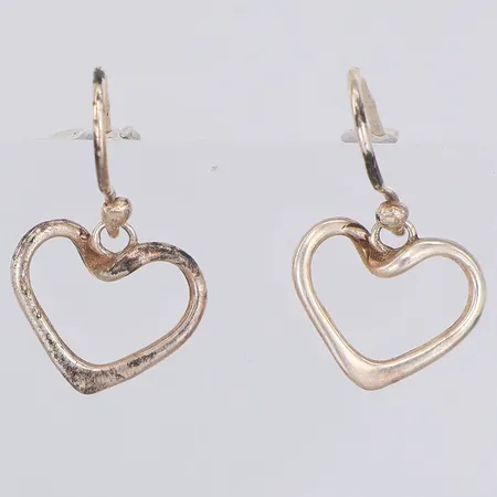 Örhängen hjärtan 25mm Guldfynd, silver 925/1000 Vikt: 1,6 g