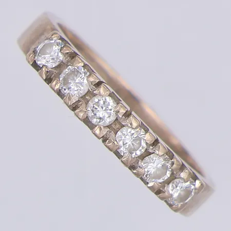 Ring vitguld diamanter 6 x ca 0,06ct stl:16½ Örns Juvelatelje 1981, 18K Vikt: 4,5 g