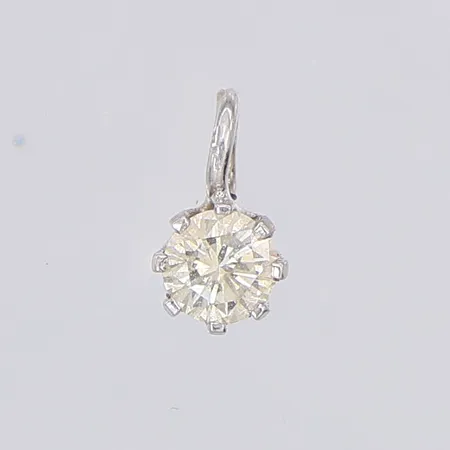 Hänge vitguld diamant 1 x ca 0,23ct längd 8mm, 18K Vikt: 0,3 g