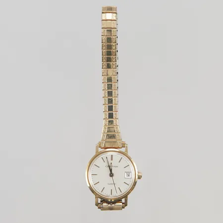 Damur Certina 22mm 14K, quartz, graverad flexiband  Vikt: 0 g