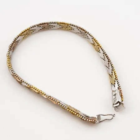 Armband, silver, 18,5cm, bredd 6mm, 830/1000 DEFEKT LÅS Vikt: 15 g