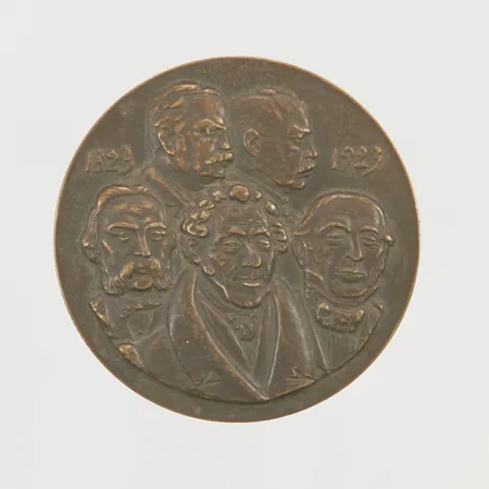 Minnesmedalj CARL MILLES av brons P A Norstedt & Söner 1823-1923 100år. 