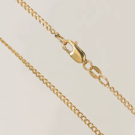 Halskedja platt pansar, längd ca 59,5cm, bredd 2mm, 18K, 6,6g 