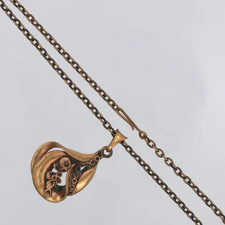 Collier Hannu Ikonen Lava 68cm bredd 2,4mm hänge 41mm, Finland, brons