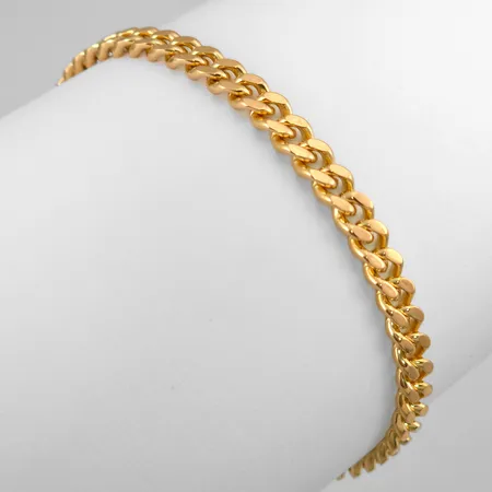 Armband Pansar i 18K guld, massiv modell, Svedbom & Co AB (SCO), längd knäppt 18,5 cm, bredd 5 mm, tjocklek 2 mm, fint skick Vikt: 18 g