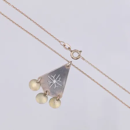 Collier Ankar längd 40cm bredd 1,2mm hänge 30mm, JUHLS, silver 830-835/1000 Vikt: 3,5 g