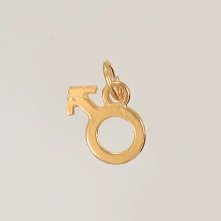 Hänge med mönster, ca10x10mm inklusive hängöglan 18K Vikt: 0,4 g