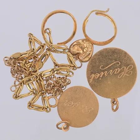 Diverse defekt guld 18K Vikt: 10,3 g