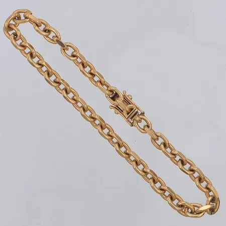 Armband Ankar längd 18,5cm bredd 4,5mm, kattfot 18K Vikt: 15,3 g