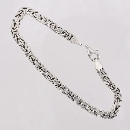 Armband Kejsar längd ca 20cm, bredd 5mm, saknar bindögla. 925/1000 silver  Vikt: 23,2 g