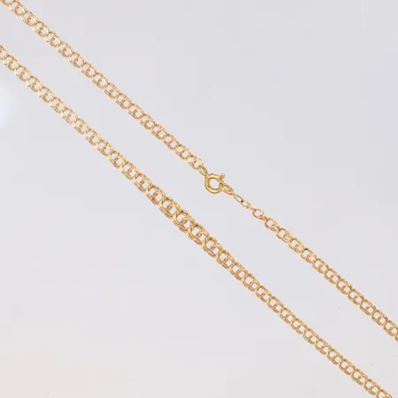 Collier doserad Bismarck längd 44cm, bredd 2,8-4,1mm, skadat lås, 18K Vikt: 5,4 g
