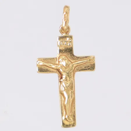 Hänge krucifix längd 26mm, bredd 12,8mm, 18K Vikt: 0,7 g