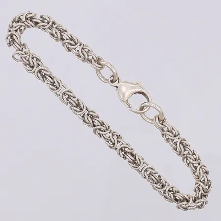 Armband Kejsarlänk längd 18cm bredd 4,5mm, en länk saknas, silver 925/1000 Vikt: 12,8 g
