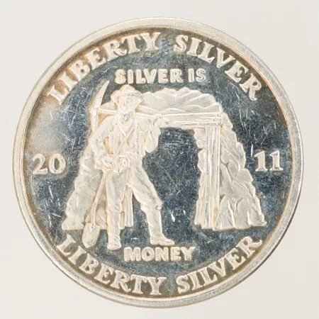 Mynt Liberty Silver one Troy Ounce 2011, 999/1000-delar 31,1g Vikt: 31,1 g