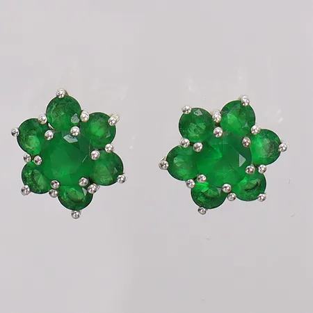 Örhängen med stenar, Ø10mm, omaka snurrebussar, 925/1000 silver Vikt: 2,4 g