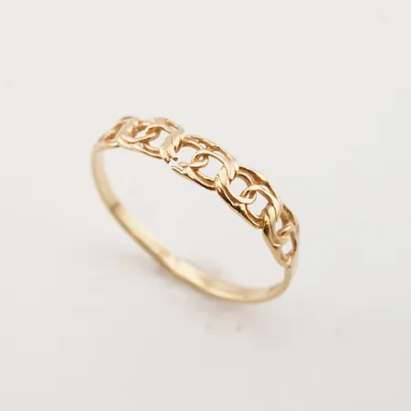 Ring, bismarck, stl 17½(54), bredd 4mm, 18k Vikt: 0,9 g