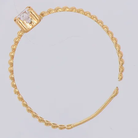 Ring vit sten stl:19½ Guldfynd, defekt avklippt, 18K Vikt: 1,1 g