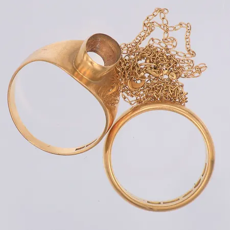 Diverse defekt guld 18K Vikt: 9 g