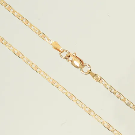 Halskedja längd 41cm bredd 2mm, 18K 3,7g 