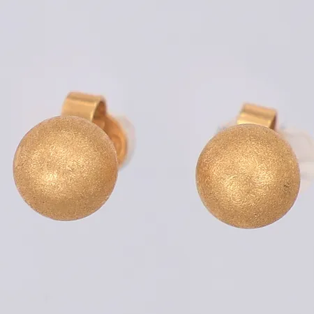 Örhängen kulor borstade ca Ø6mm, 18K Vikt: 0,9 g